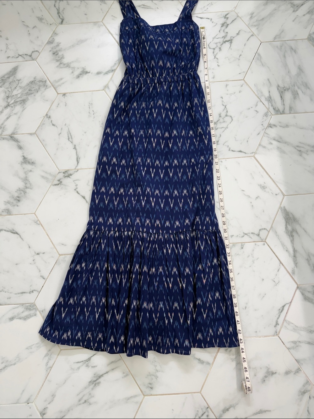 J. Crew Navy and White Ikat Button-Up Dress - Picture 4 of 5